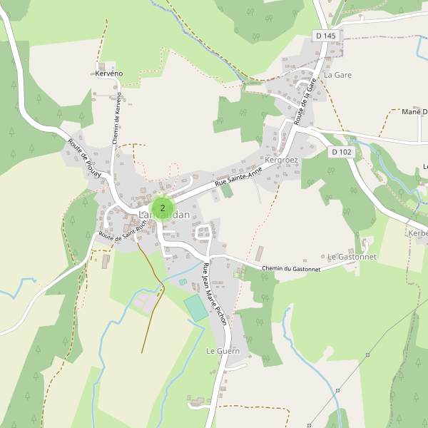 Carte des parkings à Lanvaudan Thumbnail