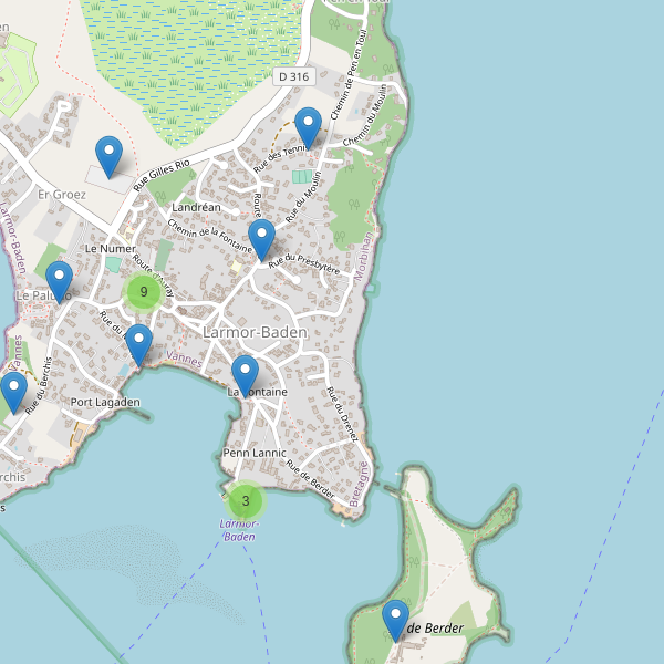 Carte des parkings à Larmor-Baden Thumbnail