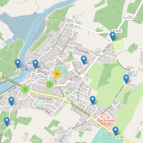 Carte des parkings à Le Bono Thumbnail