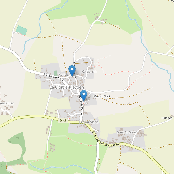 Carte des parkings à Le Cloître-Pleyben Thumbnail
