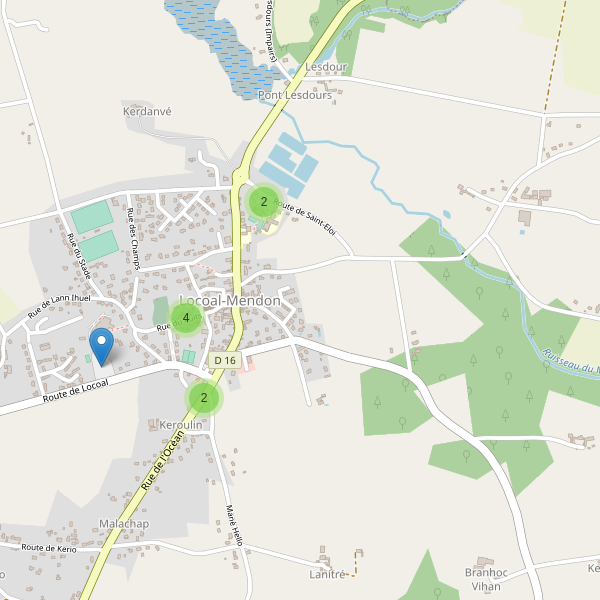 Carte des parkings à Locoal-Mendon Thumbnail