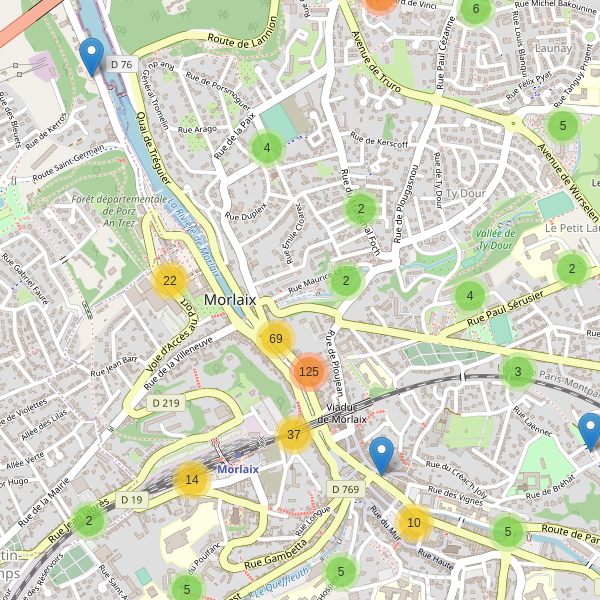 Thumbnail Carte des parkings à Morlaix