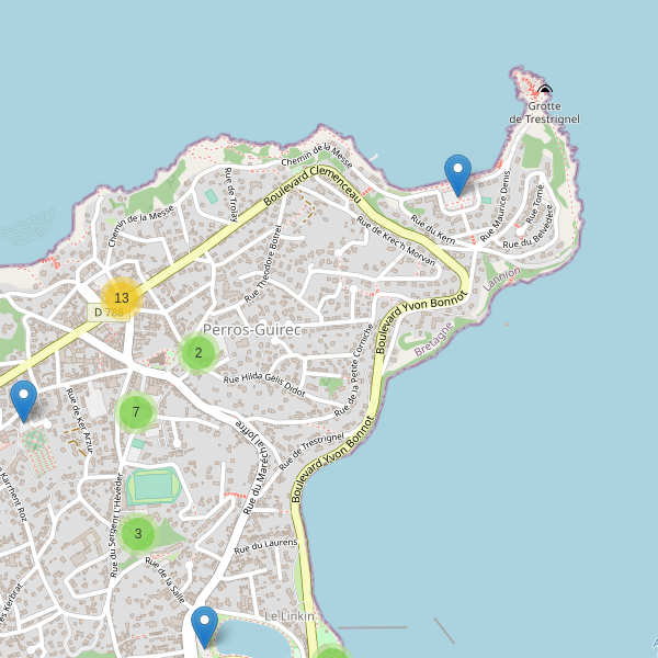 Thumbnail Carte des parkings à Perros-Guirec