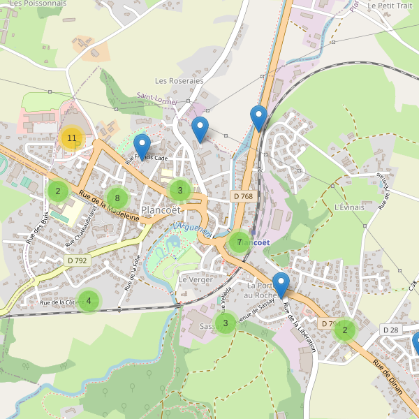 Carte des parkings à Plancoët Thumbnail