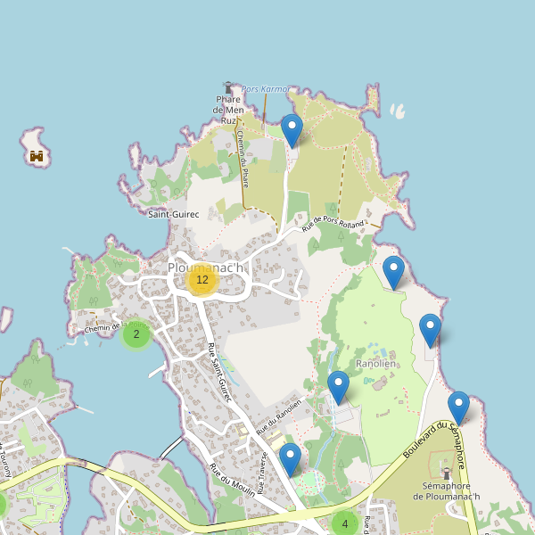 Carte des parkings à Ploumanac'h Thumbnail