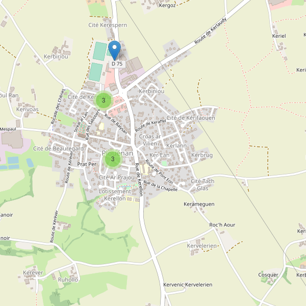 Carte des parkings à Plouénan Thumbnail