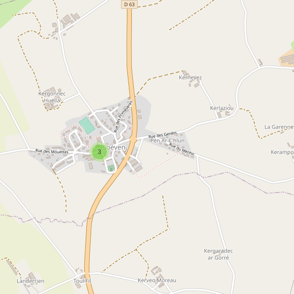 Carte des parkings à Ploéven Thumbnail