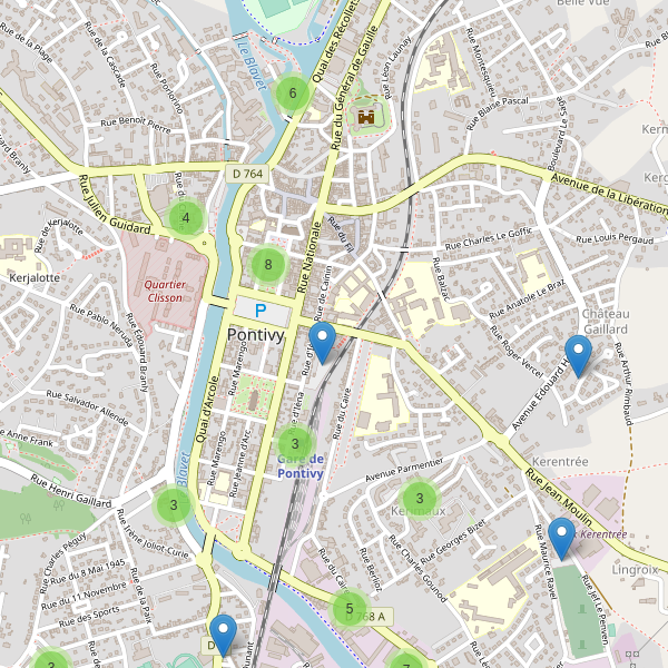 Thumbnail Carte des parkings à Pontivy