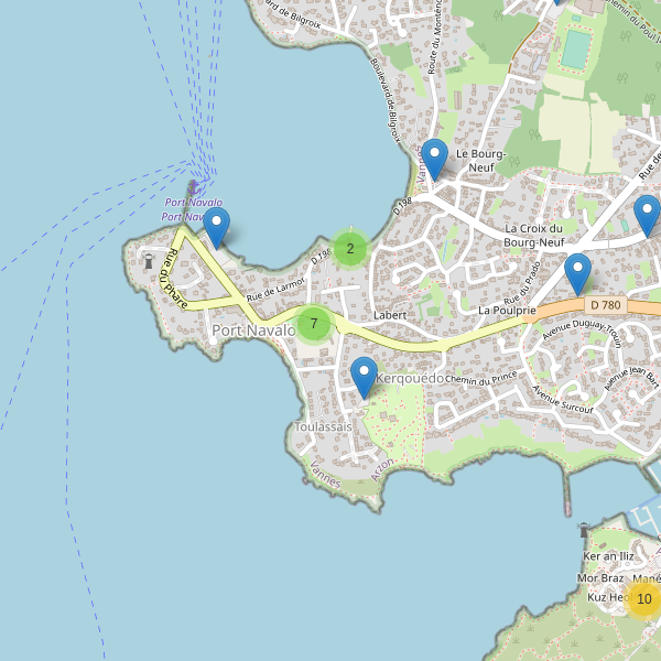 Carte des parkings à Port Navalo Thumbnail