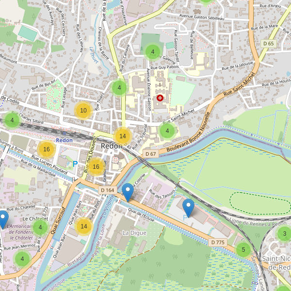 Thumbnail Carte des parkings à Redon