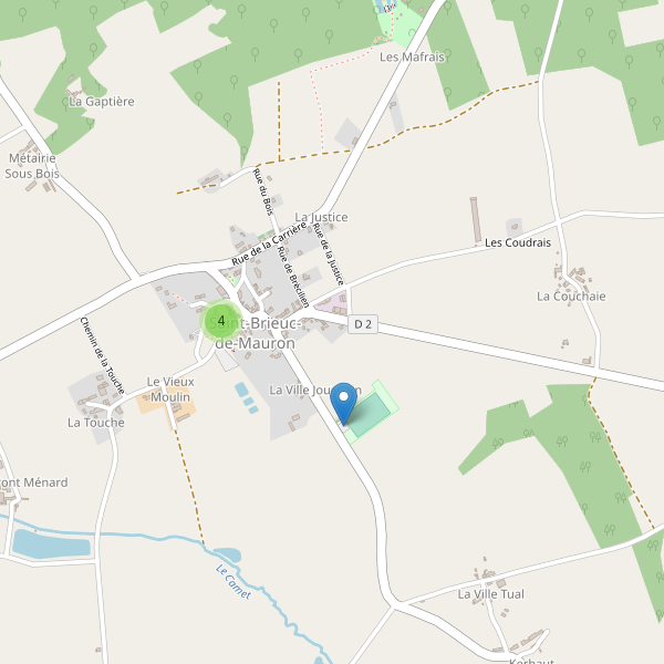 Carte des parkings à Saint-Brieuc-de-Mauron Thumbnail