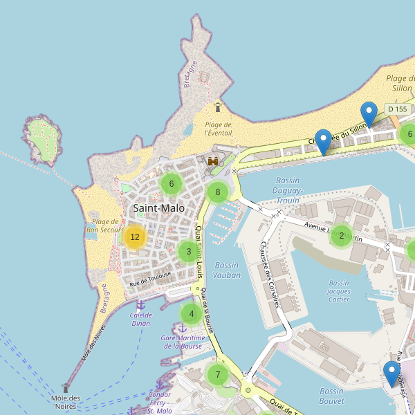 Thumbnail Carte des parkings à Saint-Malo