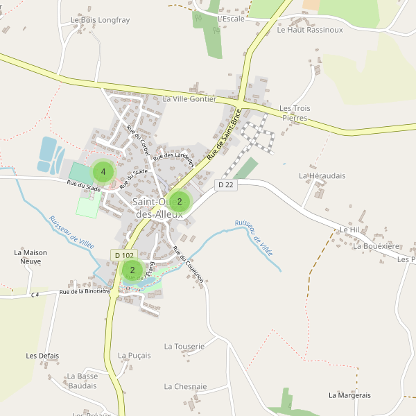 Carte des parkings à Saint-Ouen-des-Alleux Thumbnail