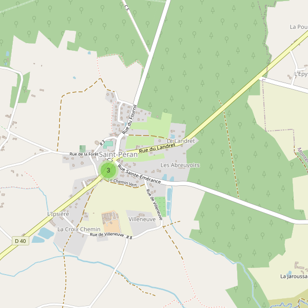 Carte des parkings à Saint-Péran Thumbnail