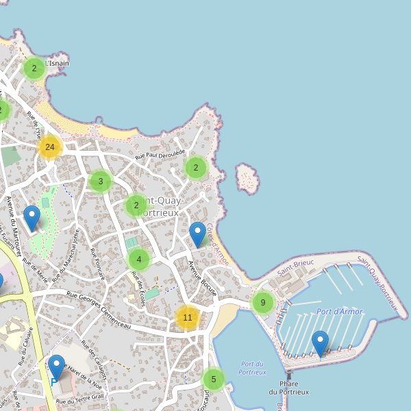 Carte des parkings à Saint-Quay-Portrieux Thumbnail