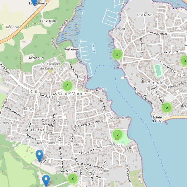 Carte des parkings à Sainte-Marine Thumbnail