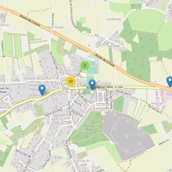 Carte des parkings à Telgruc-sur-Mer Thumbnail