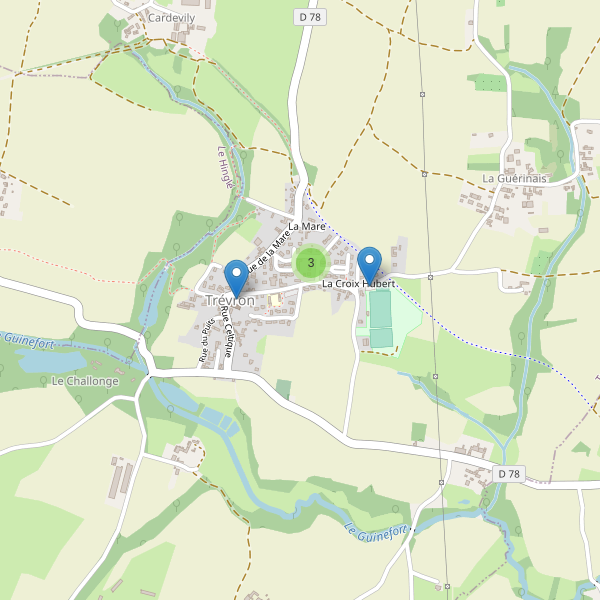 Carte des parkings à Trévron Thumbnail