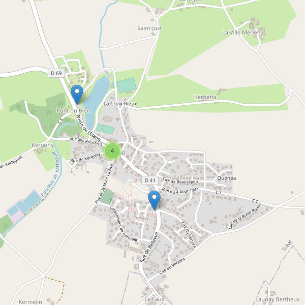 Carte des parkings à Trévé Thumbnail