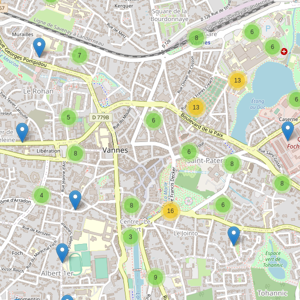 Thumbnail Carte des parkings à Vannes