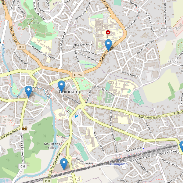 Carte des pharmacies à Guingamp Thumbnail