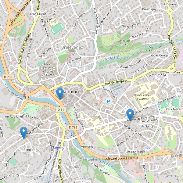 Carte des pharmacies à Lannion Thumbnail