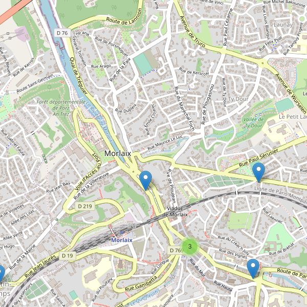 Carte des pharmacies à Morlaix Thumbnail