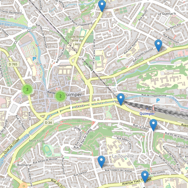 Carte des pharmacies à Quimper Thumbnail