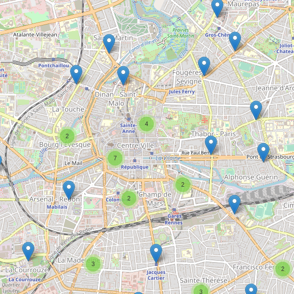 Carte des pharmacies à Rennes Thumbnail