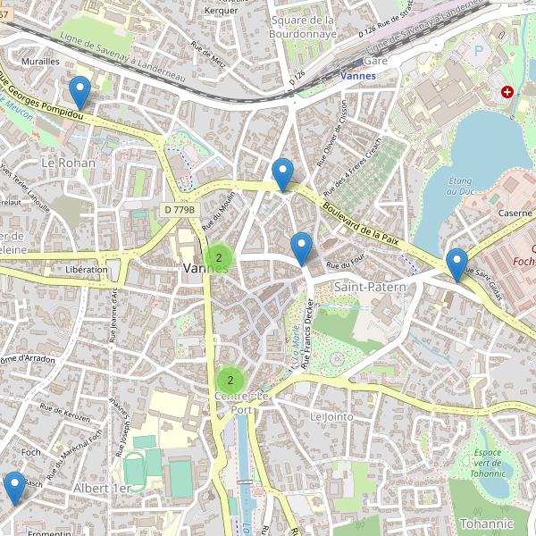 Carte des pharmacies à Vannes Thumbnail