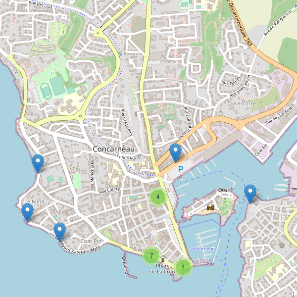 Carte des stationnement-velos à Concarneau Thumbnail