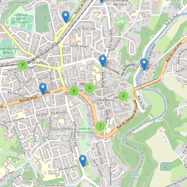 Carte des stationnement-velos à Dinan Thumbnail