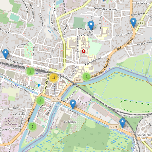 Carte des stationnement-velos à Redon Thumbnail