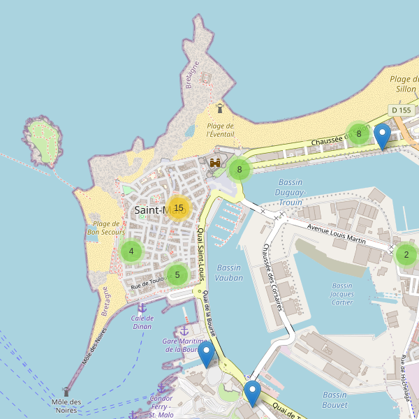 Carte des stationnement-velos à Saint-Malo Thumbnail