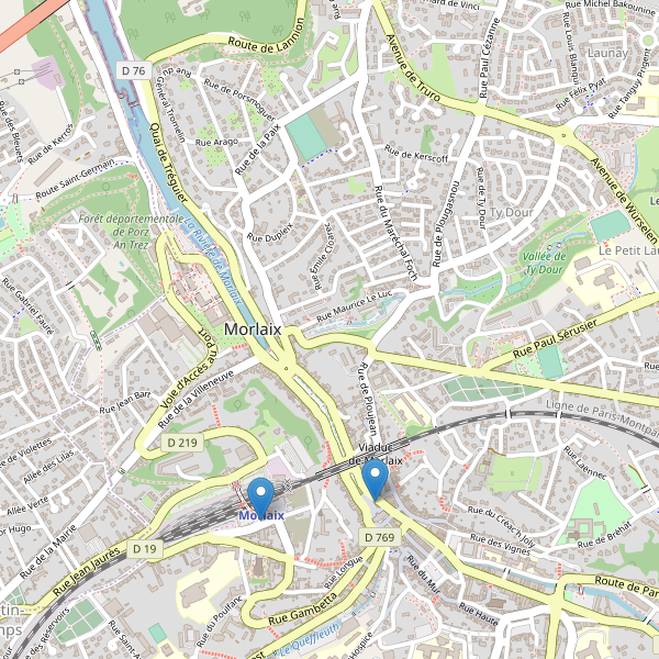 Carte des taxi à Morlaix Thumbnail