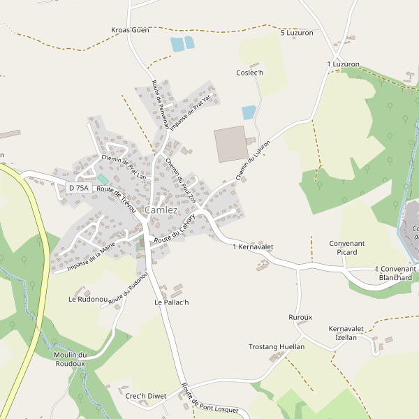 Carte des hotels à Camlez Thumbnail