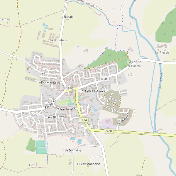 Carte des piscines à Cintré Thumbnail