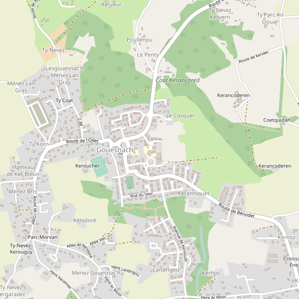 Carte des hotels à Gouesnach Thumbnail