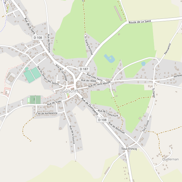 Carte des bedandbreakfast à Guiscriff Thumbnail