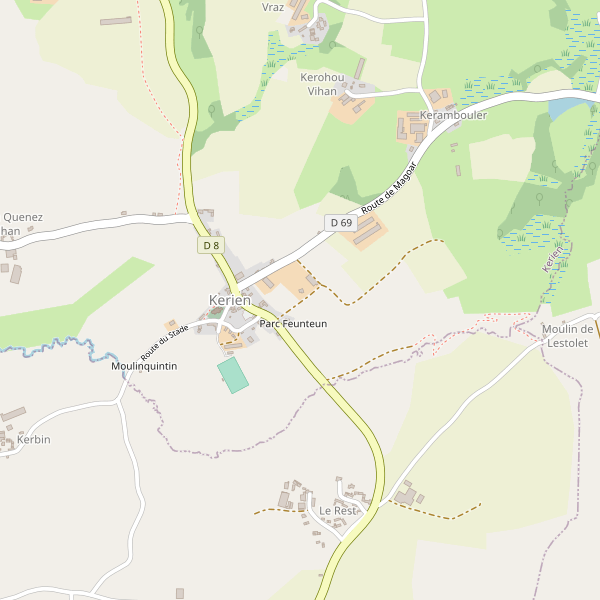 Carte des hotels à Kerien Thumbnail