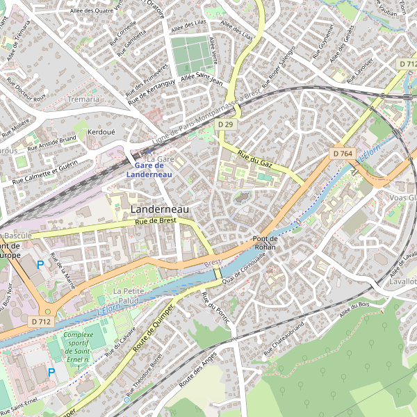 Carte des lave-auto à Landerneau Thumbnail