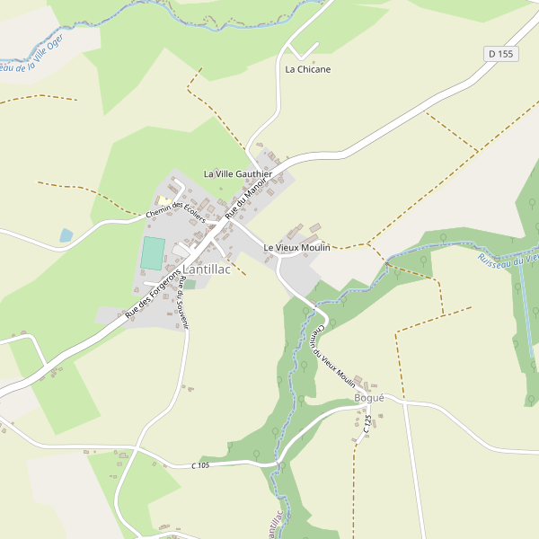 Carte des hotels à Lantillac Thumbnail