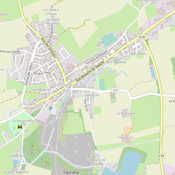 Carte des bureaux-poste à Louvigné-de-Bais Thumbnail