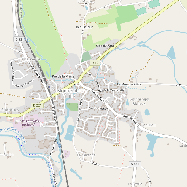 Carte des agences-voyage à Montreuil-sur-Ille Thumbnail
