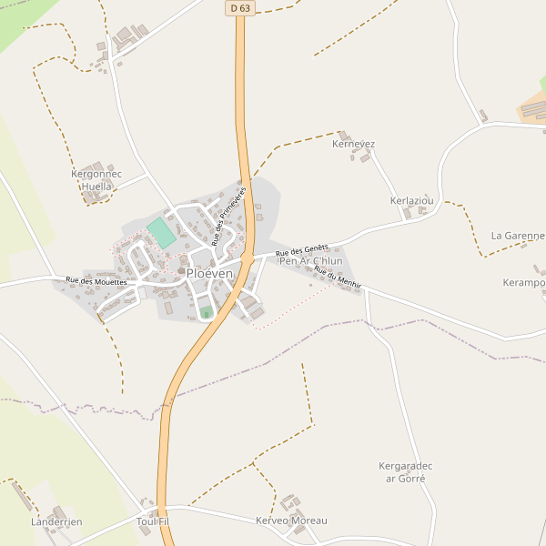 Carte des bedandbreakfast à Ploéven Thumbnail