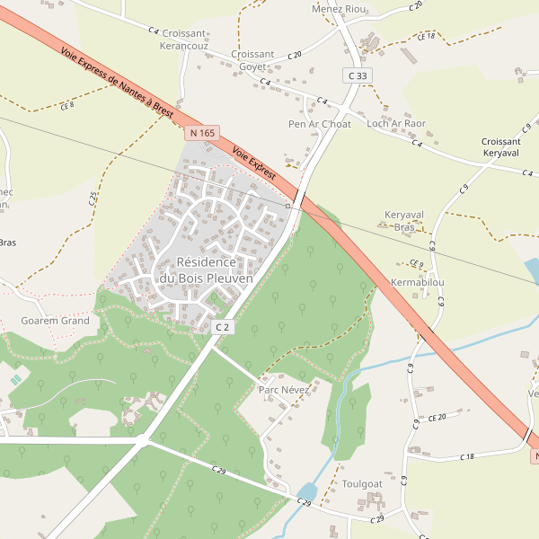 Carte des taxi à Résidence du Bois Pleuven Thumbnail