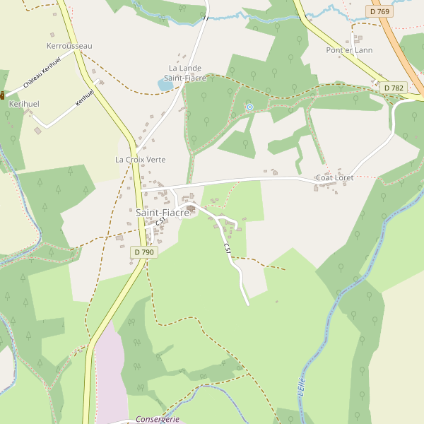 Carte des bedandbreakfast à Saint-Fiacre (Morbihan) Thumbnail