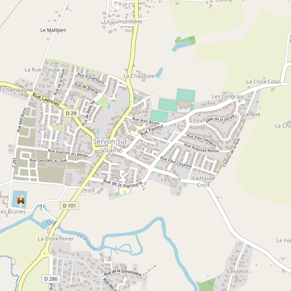 Carte des coiffeurs à Servon-sur-Vilaine Thumbnail