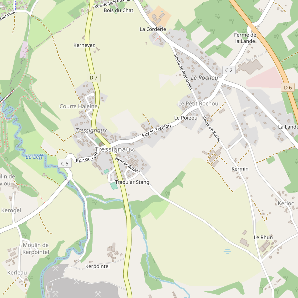 Carte des hotels à Tressignaux Thumbnail