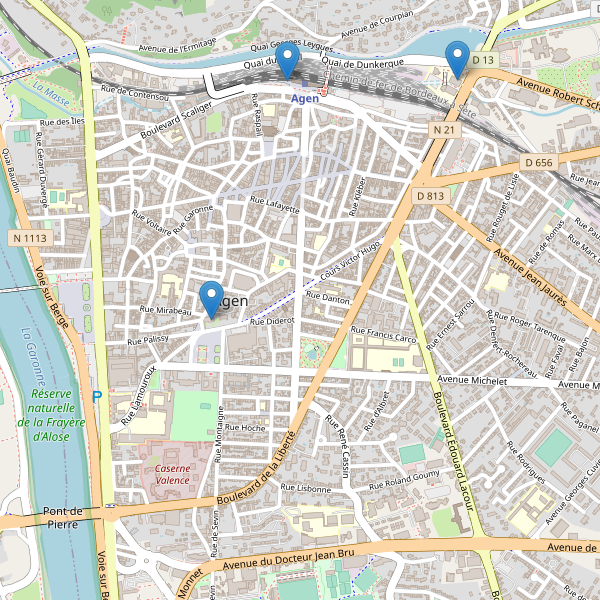 Carte des bibliotheques à Agen Thumbnail